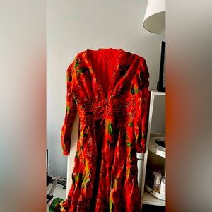 Farm Anthropologie floral dress small